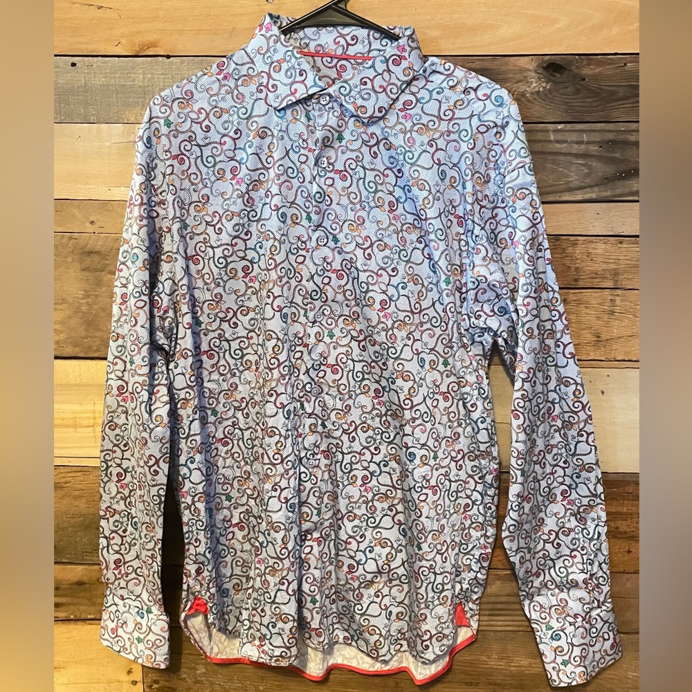 Visconti Black brand long sleeve button down shirt